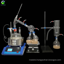 2L Short Path Distillation Lab Glassware Instrument Fractional Distillation Equipment With Magnetic Stirring Heating Mantle